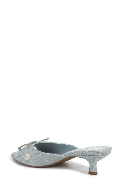 Sam & Libby Olliefluer Kitten Heel Slide Sandal In Blue