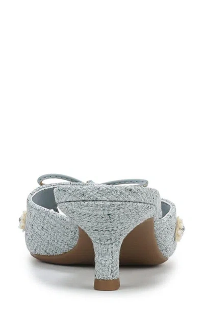 Sam & Libby Olliefluer Kitten Heel Slide Sandal In Blue