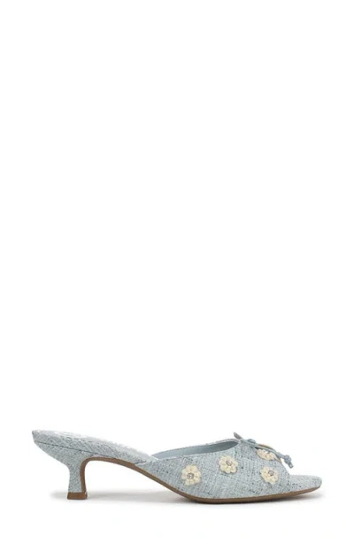 Sam & Libby Olliefluer Kitten Heel Slide Sandal In Blue