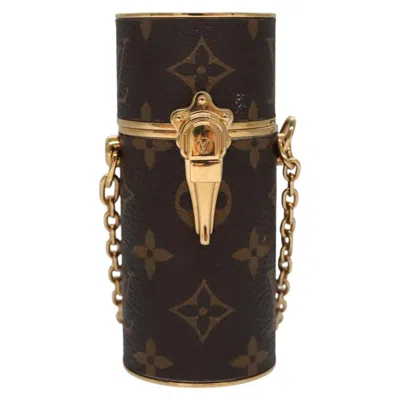 Pre-owned Louis Vuitton Lipstick Brown Canvas Clutch Bag ()