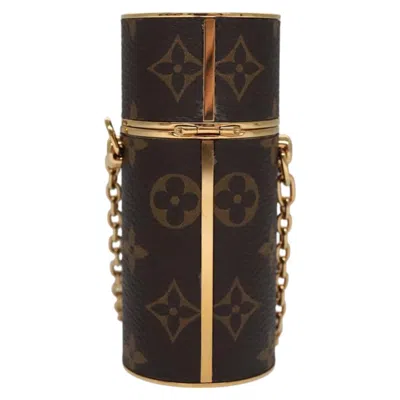 Pre-owned Louis Vuitton Lipstick Brown Canvas Clutch Bag ()