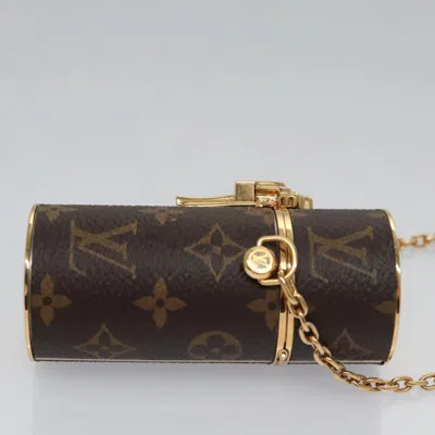Pre-owned Louis Vuitton Lipstick Brown Canvas Clutch Bag ()
