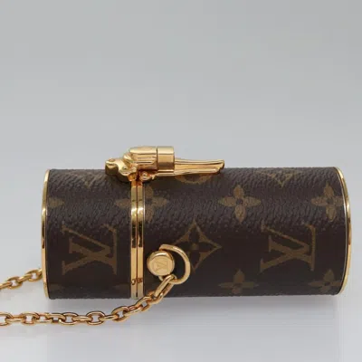 Pre-owned Louis Vuitton Lipstick Brown Canvas Clutch Bag ()