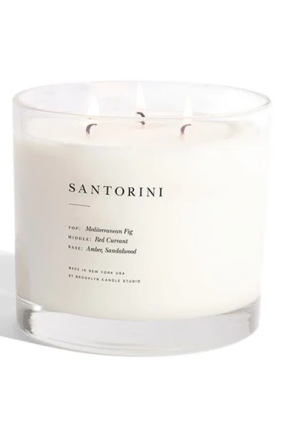 Brooklyn Candle Studio Santorini Xl 3-wick Candle In Blue