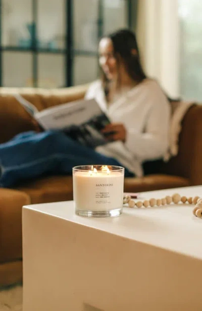 Brooklyn Candle Studio Santorini Xl 3-wick Candle In Blue