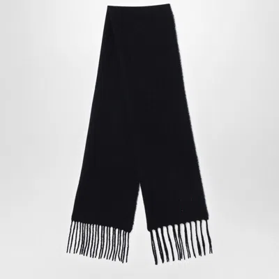 Destin Wool And Cashmere Fringed Scarf In Black