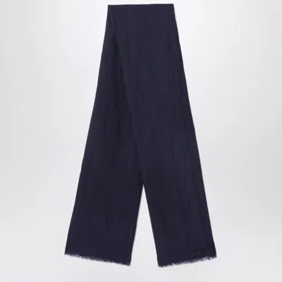 Destin Wool Rectangular Scarf In Blue