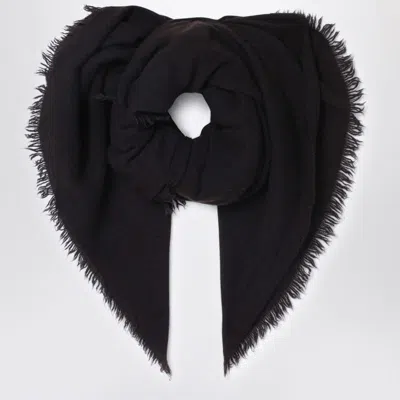 Destin Women's Ebony Brown Cashmere Scarf In Black