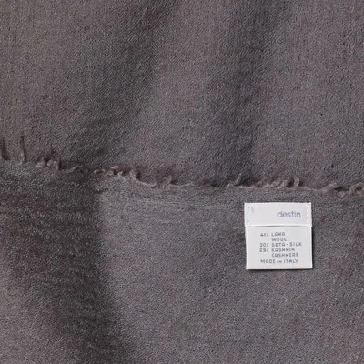 Destin Frayed Wool-blend Scarf In Gray
