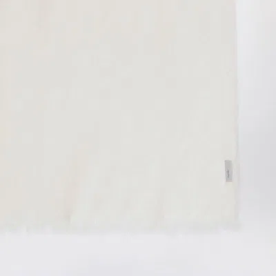 Destin White Milk Cashmere Scarf In Neutral