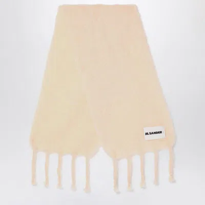 Jil Sander Light Pink Mohair Blend Scarf In Neutral