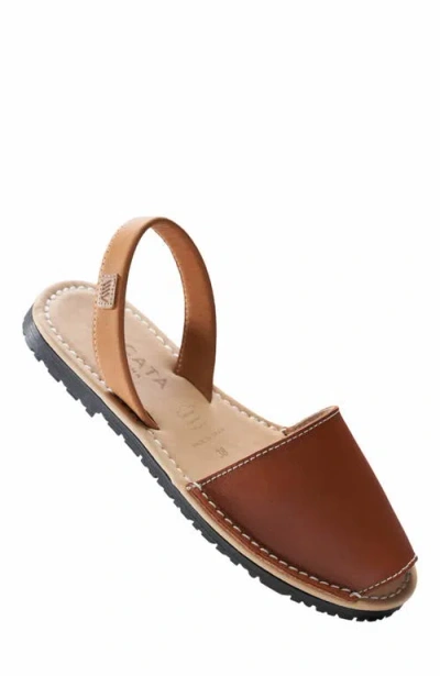 Viscata Menorquina Leather Avarca Sandals In Brown