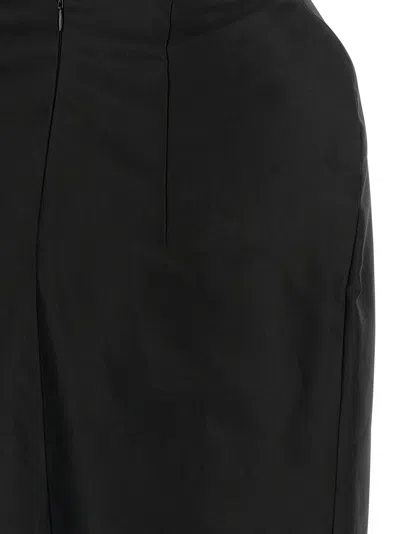 Magda Butrym Silk-wool Midi Dress In Black