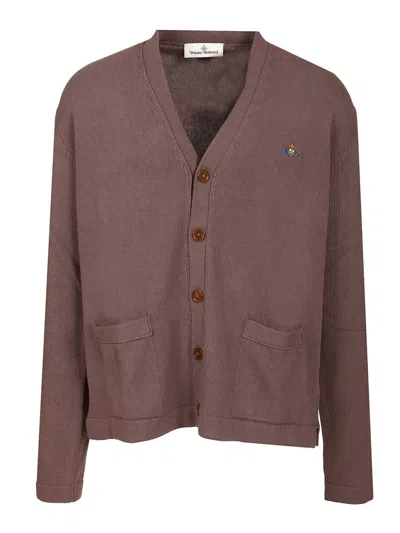 Vivienne Westwood Cotton-cashmere Alex Cardigan In Brown