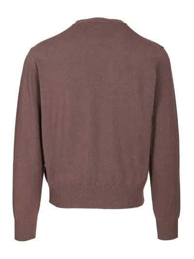 Vivienne Westwood Alex Round Neck Knitwear Brown In Burgundy
