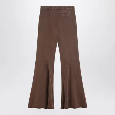 Entire Studios Flared Trousers With Back Pocket And Elastic Waistband In Brown