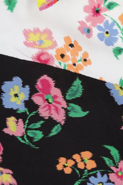 Msgm Floral Print Midi Dress In Multi