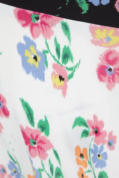 Msgm Floral Print Midi Dress In Multi
