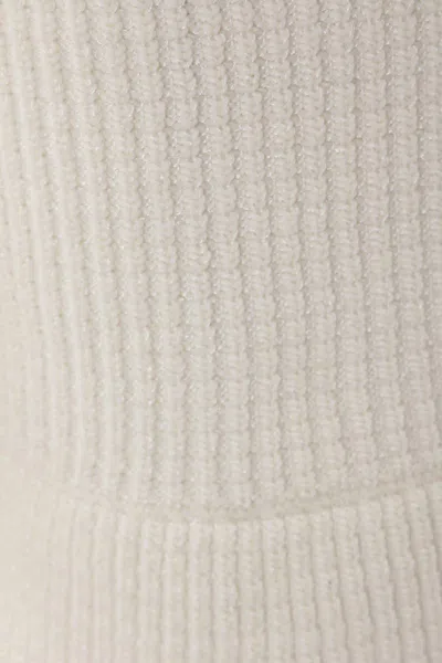 Self-portrait Beaded Knit Mini Dress In White