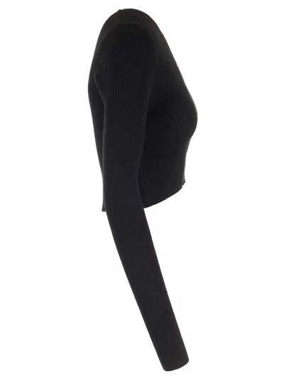 Vivienne Westwood Bea Black Cardigan With Orb Embroidery And Branded Button In Cotton And Cashmere Woman In Blue