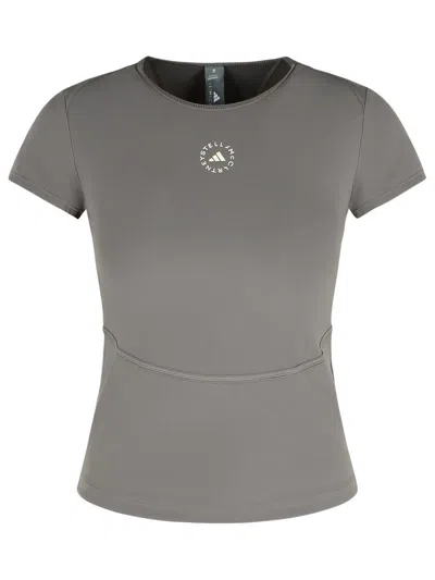 Adidas By Stella Mccartney Tpr Grey Polyamide Blend T-shirt In Gray