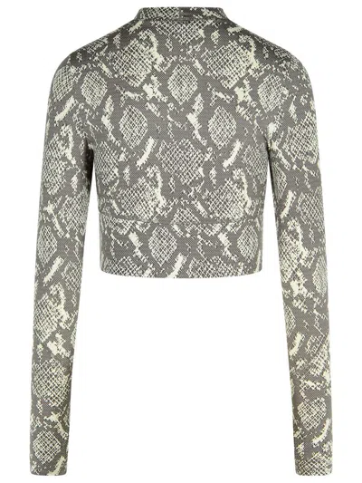 Adidas By Stella Mccartney Cropped Snake-print Stretch Recycled Top In Animal Print