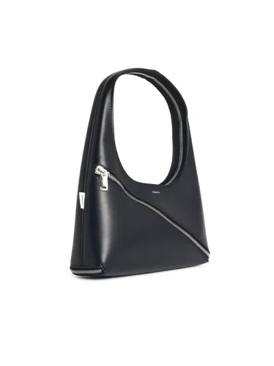 Coperni Curved Handle Structured Shape Smooth Finish Bag In Black
