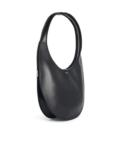 Coperni Women Medium Soft Swipe Leather Shoulder Bag In Black