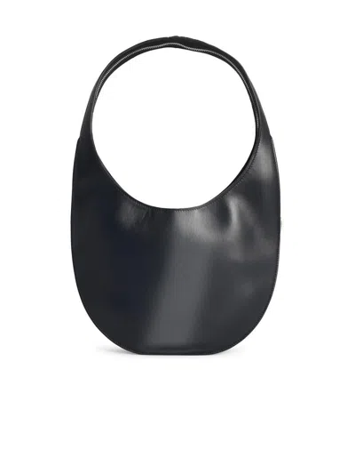 Coperni Women Medium Soft Swipe Leather Shoulder Bag In Black