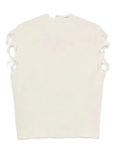 Haikure Distressed-finish Top In Multi