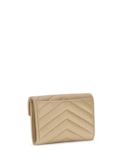 Saint Laurent Wallets In Neutral