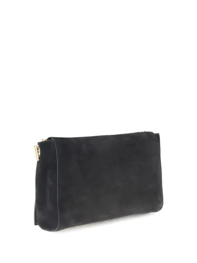 Saint Laurent Kate Medium Reversible Ysl Crossbody Bag In Suede And Smooth Leather In Black