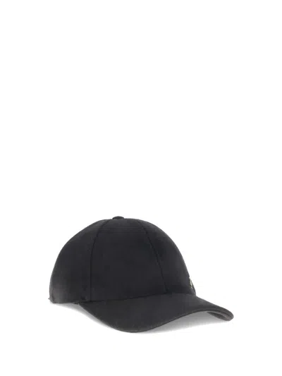 Saint Laurent Wool Baseball Cap In Black
