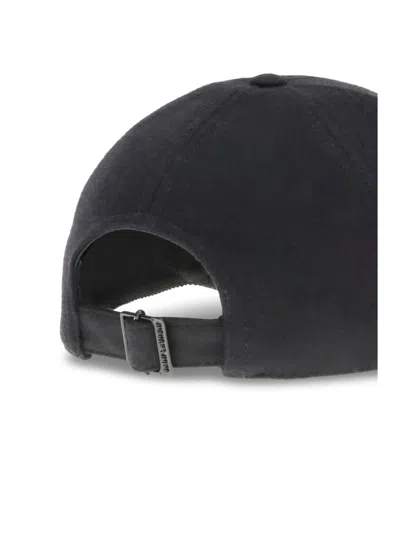 Saint Laurent Wool Baseball Cap In Black