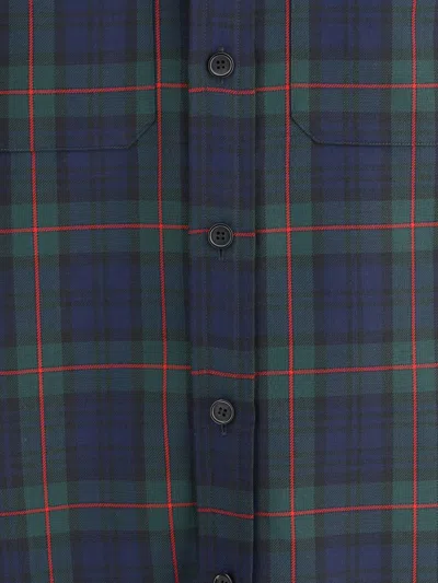 Alexander Mcqueen Plaid Casual Shirt With Structured Collar In Multi