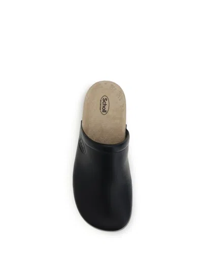 Balenciaga Men Leather Mules With Cork Insole In Black