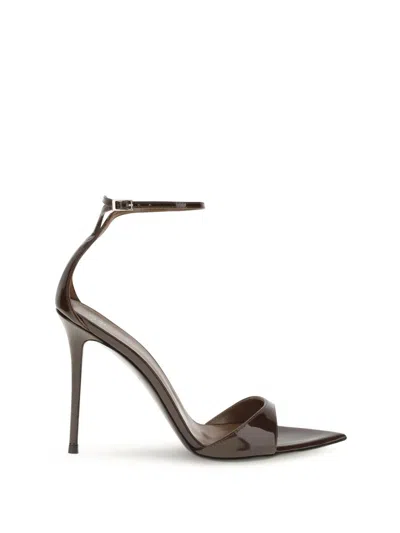 Giuseppe Zanotti 105mm Pointed-toe Ankle-strap Sandals In Black