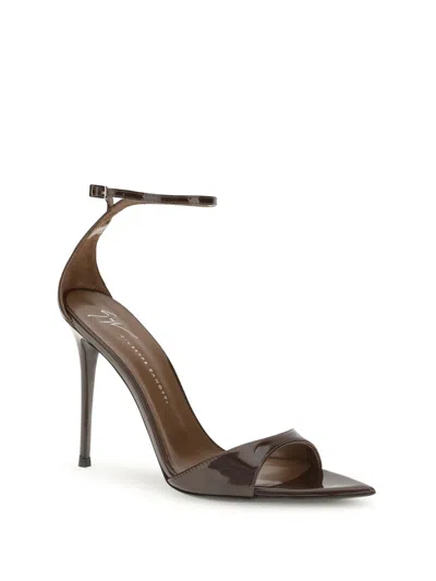 Giuseppe Zanotti 105mm Pointed-toe Ankle-strap Sandals In Black