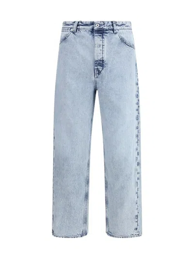 Jil Sander Antartic Blue Cotton 183 Aw 23 Treated Trousers In Blue