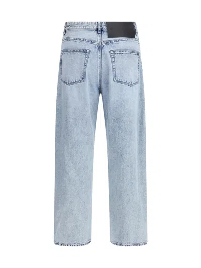 Jil Sander Antartic Blue Cotton 183 Aw 23 Treated Trousers In Blue