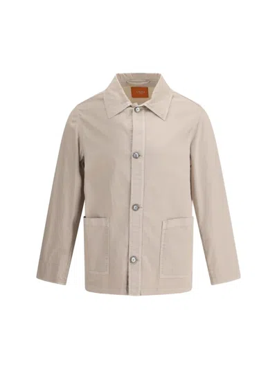Cruna St. Honore Patch-pocket Button-front Jacket In Neutral