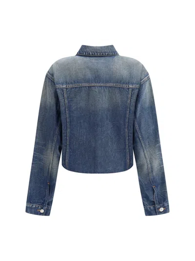 Mm6 Maison Margiela Mm6 By Maison Margiela Tape Denim Jacket In Blue