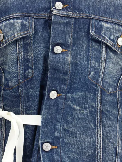 Mm6 Maison Margiela Mm6 By Maison Margiela Tape Denim Jacket In Blue