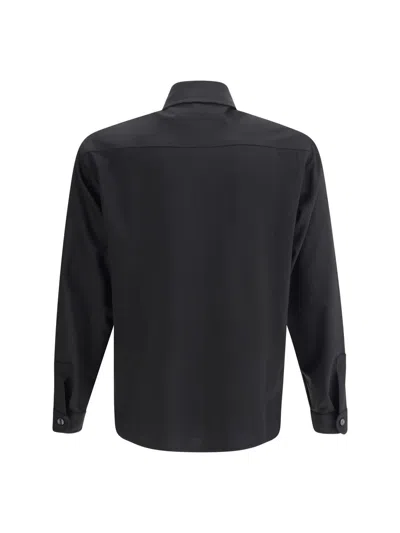 Cruna Osaka Patch-pockets Button-down Shirt In Black