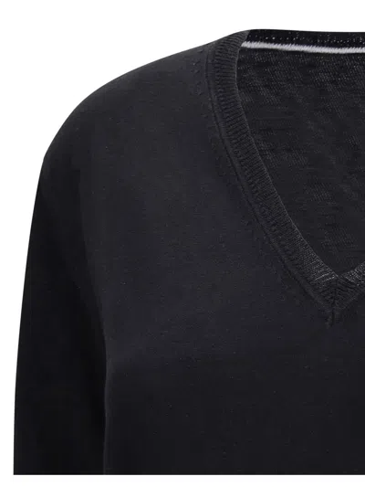 Cruna Short Sleeve Pullover In Black