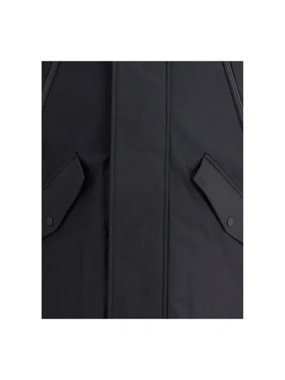 Dsquared2 Black Techno Down Polyester Parka With Hood In Black