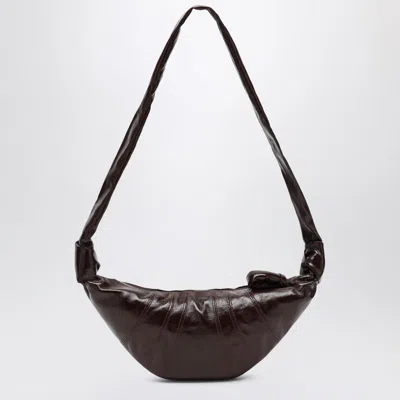 Lemaire Small Croissant Bag In Brown Coated Cotton Women In Brown