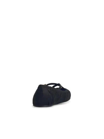 Dolce & Gabbana Black Satin Ballet Flats Women In Black