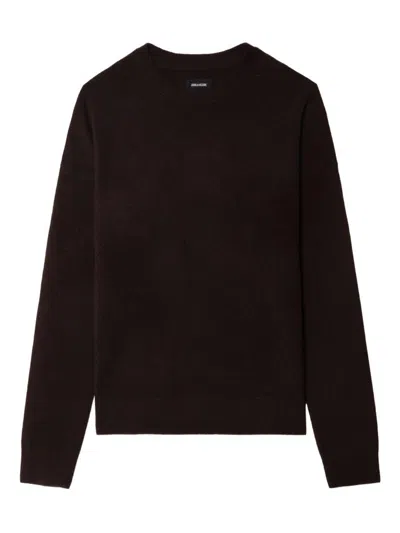 Zadig & Voltaire Cici Heart-patch Sweater In Brown