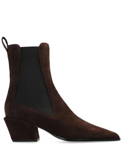 Paris Texas Bettina Anke Boot 50 Texan Ankle Boots In Brown Suede In Brown